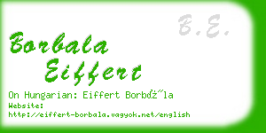 borbala eiffert business card